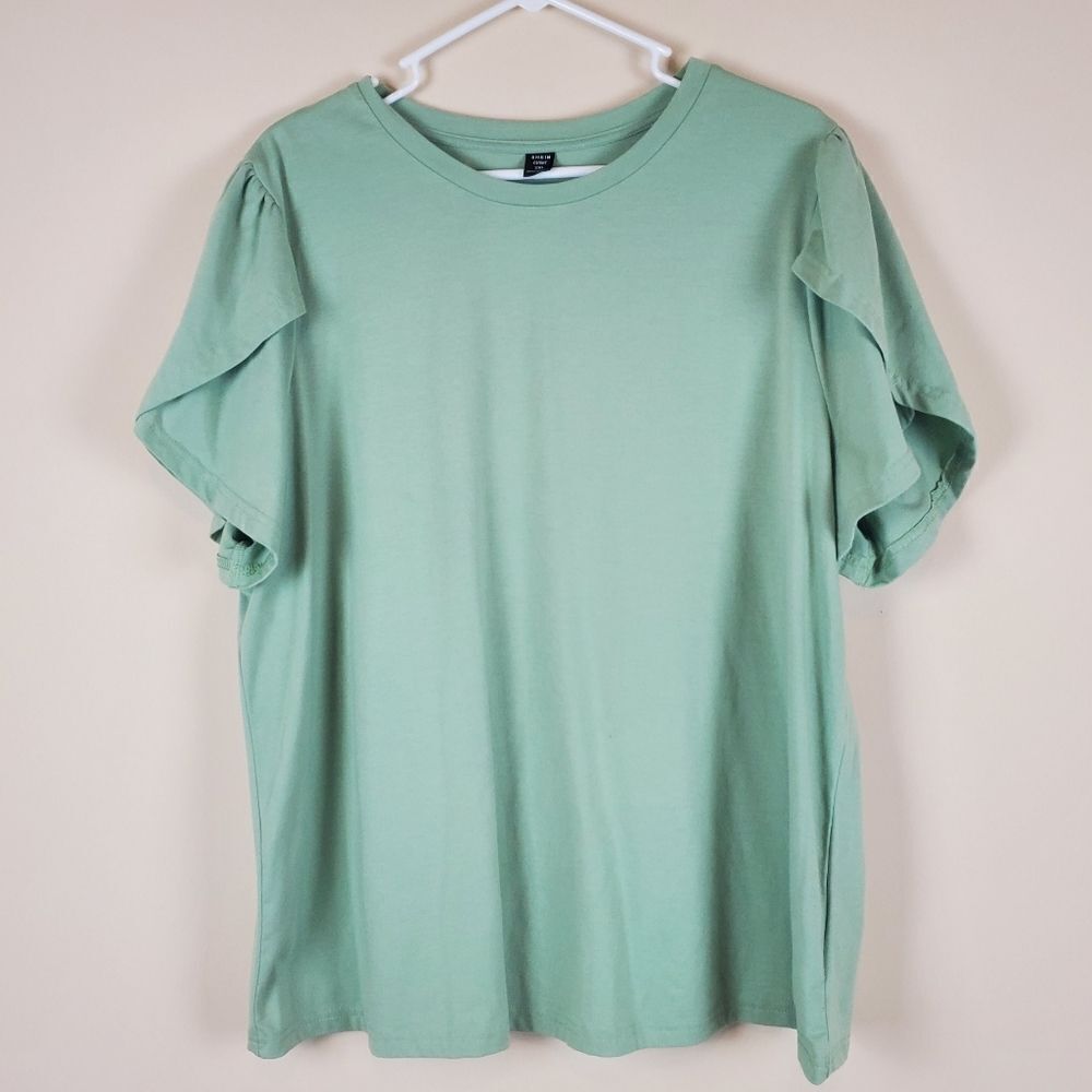 Shein Curve Light Green Shirt Size 2Xl